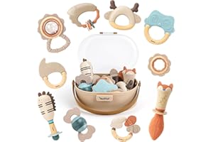 VANPLAY Sonaglio Neonato 0-3 Mesi Montessori Giochi Neonato 6-9 Mesi Sensoriali per Neonati Giochi Dentizione Regalo