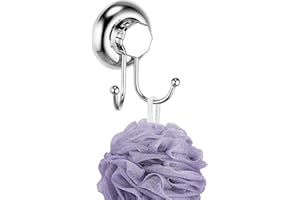 MaxHold Double Crochet à Ventouse - Système de Vide - Pas de Perçage - Crochet pour Serviette et Peignoir - Acier Inoxydable - Crochet Muralpour Salle de bain et Cuisine