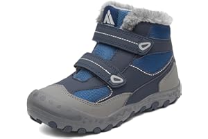 Mishansha Scarpe Invernali Bambini Antiscivolo Stivaletti Neve Bambina Caldo da Trekking Bambino 24-38 EU