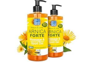 ‎BLEU & MARINE BRETANIA Arnika Gel Forte 90% znany balsam do mięśni i stawów. Żel Miracle Sports jako preparat i zabieg uzupełniający przed treningiem, 100% naturalny krem z arniki – 2 x 200 ml.