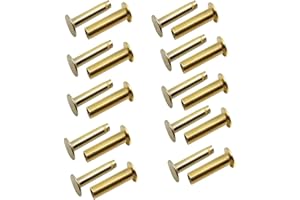 GENERIC WNJ-Tool, Kitchen Knife Screw DIY Handle Use Rivet Brass 10 Piece Per (Color : Gold)