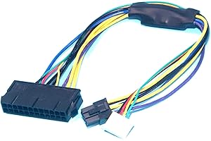WINWILL ATX 24-pinowy do płyty głównej 2-portowy adapter 6-pinowy kabel zasilający przewód do HP Z220 Z230