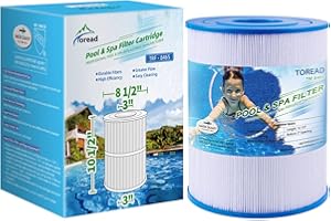 TOREAD NSF-50 Certified Watkins 31114 Replacement Tiger River Spa Filter, Compatible Unicel C-8465, PWK65, Filbur FC-3960, 71827, 71828 Hot Tub Filter, 65 sq. ft Hot Spring Spa Filter(1)