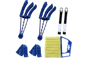 EULAPGOE 7 PCS Finestra Pulitore Ciechi Microfibra, Spazzola Pulisci Veneziane, Pulizia di Persiane Spazzola, Pulisciveneziane, Pulisci Persiane, per Tende Veneziane