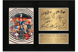 Zulu Image The Umbrella Academy Autograph Cast Signed Autograph A4 Printed Photo Reproduction Print Picture Display No47, Black