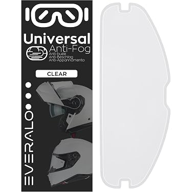 Film Anti-buée Et Anti-pluie Pour Casque Moto - Transparent, Dimensions 26x9 Cm, Compatible Tous Casques