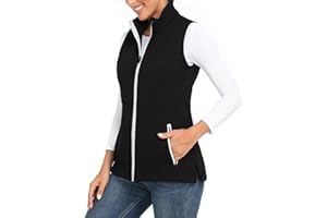SONEVEN Gilet Veste Sans Manche Femme Chaud Polaire Zippé Manteau pour Printemps Automne Hiver Manteaux sans manche femme