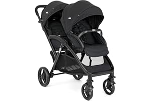 Joie - Evalite™ Duo - Poussette Double Légère - Siège Arrière Inclinable À Plat - Compatible Sièges Auto Et Nacelles - Suspension 4 Roues - Harnais 5 Points SoftTouch - Dès la naissance