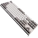 DURGOD Heavy Duty 87 key Mechanical Keyboard Cherry MX Brown Switch Cable USB C Connector for Gamer/Typists/Office/Home (Whit