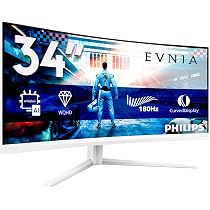 Philips Evnia 34M2C5501A – 34-inch Gebogen Gaming Monitor WQHD, 180Hz, 1ms, FreeSync Premium, Ambiglow