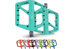 IMPALAPRO - Pédales VTT en Nylon Antidérapant - Pédales de vélo - Pédales BMX - Pédales Vélo Montagne - Pédales Route - Pédales Vélo Ride - Pédales Spinning - 9/16 Pouces