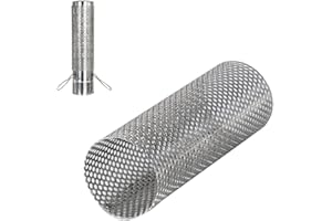 OTOfire Stove Pipe Chimney Pipe 2.36in / 6cm Straight Pipe and 2.4in / 6.1cm Spark Arrestor Screen