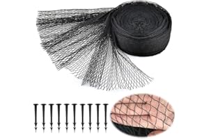 HXC-BLG 8 x 8m Vogelschutznetz Teichnetz feinmaschig (17x17 mm) robust Starkes HDPE Poolnetz Laubnetz Obstbaumnetz Taubennetz Gartennetz Balkon Netz mit 10 Bodenanker