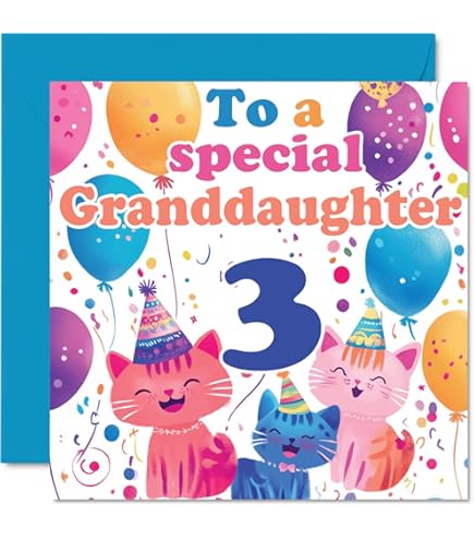 Jonny Javelin Granddaughter 3rd Birthday Card