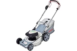 IKRA 77003540 mulczowanie do kosiarki akumulatorowej IAM 40-4625S TwinPower 2 x 40 V, pojemnik na trawę 50 l, szerokość cięcia 46 cm, 40 V, szary/czerwony/czarny