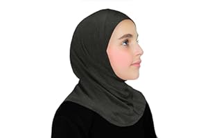 MIDDLE EASTERN MALL Cotton Hijab for Girls Amira Muslim Kids Head Scarf Ready to Wear Easy Instant