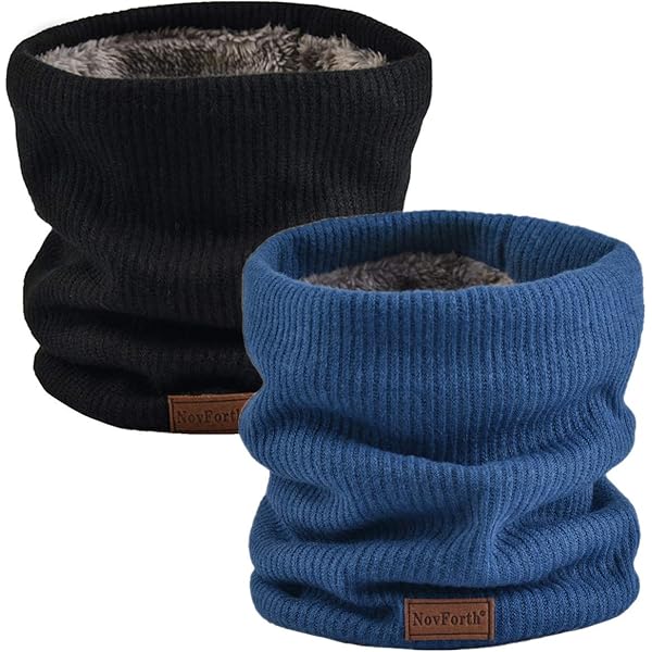 Ronde sjaal en nekwarmer van thermische fleece voor de winter