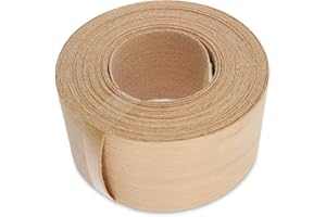 WOODPRESS Chapa de madera de haya chapa de borde/de bandas de borde al vapor cinta (50 mm x 7,5 m longitud) – grado superior pre-glued DIY para planchar (Hotmelt) chapa de tejido y pulido borde rollos