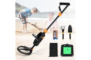 Metal Detector Bambini, Sunowl Metal Detector per Bambino con LCD e Indicazione Sonora, ad Alta Sensibilità con Bobina di Ricerca Impermeabile per la Ricerca di Metalli