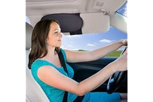 WANPOOL Anti-Glare Anti-Dazzle Vehicle Visor Sunshade Extender Sun Blocker for Cars, Vans and Trucks (Silver)