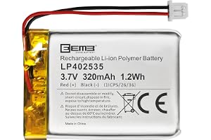 EEMB 3.7V Rechargeable Lithium Polymer Ion Battery 320mAh 402535 Lipo Battery with Molex Connector Lithium-ion Polymer Battery Please Make Sure The Device's Polarity Matches With The Battery Before