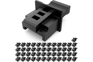 HB-DIGITAL 50 x RJ45 - Tappo antipolvere con tappo cieco, presa di rete, presa di protezione, presa LAN - nero