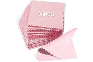 DEVENIRRICHE Jewelry Cleaning Cloth, Double Sided Polishing Cleaning Cloths Jewelry Wipe Cloths for Pearl Gold Platinum and Silver