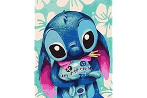 QEAPUG 5D DIY Diamond Art Painting Kit Vollbohrer, Bunte Diamant Malerei Kristall Stickerei Kreuzstich Diamant Painting Bilder Gemälde nach Zahlen für Kinder Erwachsene Home Wanddekoration (Cartoon B)