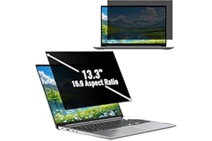 Hinnwer Laptop Privacy Screen 13.3 Inch for 16:9 Aspect Ratio, Anti Glare Blue Light, Privacy Filter Screen Protector 13.3 Inch for Hp/Dell/Acer/Lenovo/ThinkPad/Asus/Sony