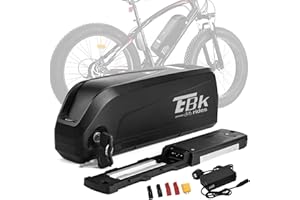 Ebkrides Ebike Battery 48V 20AH Electric Mountain Bike Lithium Battery with 2A Fast Charger, 5 Pin Base Plate, USB Port for 48V Controller 50W-1000W Motor (48V 20AH (0-1500W) 5 Pin+USB)