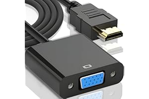 ‎RETOO Retoo Adapter HDMI na VGA konwerter do komputera stacjonarnego laptopa monitora PC projektora HDTV wtyczka na gniazdo 1080P HD Multi Monitor wtyczka cyfrowy na analogowy kabel konwerterowy czarny