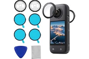 SELURK Lens Guards for Insta 360 X3 Adhesive Lens Protector Scratch-Resistant PC Cover with High Transmittance Waterproof & Oil-Resistant Compatible with Insta360 X3 Action Camera Accessories