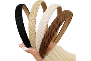 Zernblend 4 Pezzi Fasce Alla Moda, Cerchietti Donna, Cerchietto, Cerchietti (Nero/Beige/Caffè/Marrone)