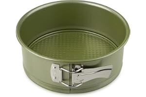 Zenker Stampo Tortiera Apribile a 1 Fondo con Cerniera Ø20 cm, in Acciaio Carbon Steel Rivestimento Antiaderente in Cera di Carnauba, Colore Verde Oliva, Linea Green Vision