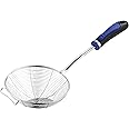 TIARA - Sigma Frying Strainer Deep Fry Mesh Strainer Jhara Puri Strainer 1Pc 16Cm - Blue Handle, Stainless Steel, 42 x 16 x 6 Centimeters