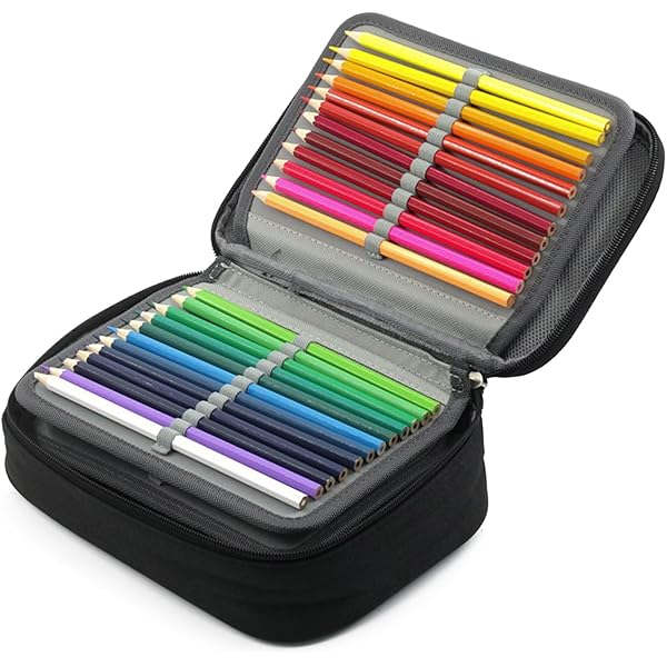 Rairsky Pennenetui, 72 sleuven, 23 x 17 x 7 cm, volwassenen, afneembaar, grote capaciteit, met ritssluiting, voor meisjes en jongens