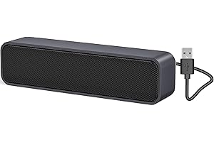 ADELGO Mini Altoparlante per PC, Casse Computer con Alimentazione USB, PC Stereo Sound Portatile Soundbar per Tablet Desktop Laptop e Banco Cassa