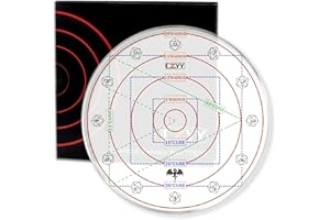 CZYY Gabarit de frappe AOE amélioré - Extra large - Cube de 9,2 m et cône de 9,2 m - Marqueur d'effet de zone D&D en acrylique avec coffret cadeau - Accessoires de jeu RPG parfaits pour les donjons et les