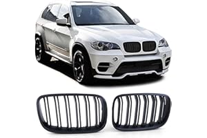 ‎TENZO-R Sport Kühlergrill Doppelsteg Performance Matt passend für BMW X5 E70 X6 E71