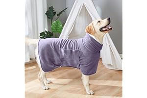 Zorela Dog Drying Coat, 400gsm Microfibre Towel Robe Dog Drying Robe, Super Absorbent & Fast Drying Dressing Gown Bathrobe for Dogs After Bath, Swim, Wet Walk