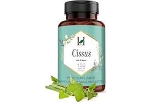 H&C HERBAL INGREDIENTS EXPERT H&C Cissus/Hadjod Caplets (Cissus quadrangularis) – 750 mg, 150 Stück | Pflanzliches Nahrungsergänzungsmittel für die Knochengesundheit