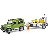 Bruder - Land Rover Arazi Aracı &amp; Jcb Mini Kazıcı &Ouml;l&ccedil;ekli Model