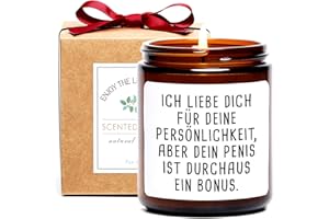 FUND AMLIGHT Lustiges Geschenk für Freund, Ehemann, Ich Liebe Dich für Deine Persönlichkeit, Duftkerze, Einzigartiges Unhöfliches Geburtstags-, Jahrestags-, Valentinstagsgeschenk für Freund, ihn, Verlobte, Männer