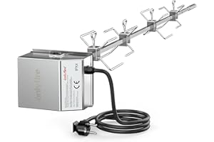 ONLY FIRE Onlyfire Zestaw rożna ze stali nierdzewnej odpowiedni do grilli Weber 7653 Weber Genesis II z serii 400 i 600 oraz Genesis II LX z 4 i 6 palnikami