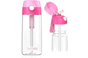 Jarlson® - Gourde Enfant EMI - bouteille enfant 500 ml - Gourdes sans BPA - avec de la paille - pour l'école, les sports et la maternelle