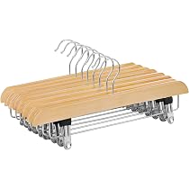 Cintres En Bois SONGMICS Lot De 30 - Antiglisse - Crochet Pivotant - Support 5kg - Boisé/Argent