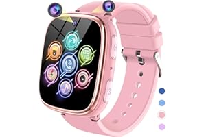 UCANI Smartwatch Kinder - Smart Watch Telefon Uhr für Mädchen Jungen mit Anruf, SOS, Spiele, Schrittzähler, Musik, Kamera, Wecker, Hörbuch, Kinderuhr Telefonieren für Kids 3-12 Jahre Geschenk (Rosa)