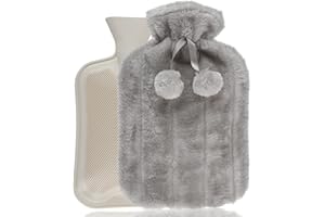 DAJASD Termofory z pokrowcem na łóżko, termos, gumowe worki na ciepłą wodę, miękki puch, termofor 3 w 1