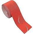 Bright Ideas Corrugated Border Roll for School Displays, Paper, Orange, 57mm x 7.5m