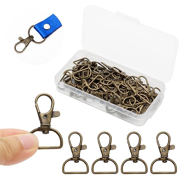 50 stuks draaibare sleutelhangers, karabijnhaken, 25 mm karabijnhaken 50 stuks draaibare sleutelhangers, karabijnhaken, 25 mm karabijnhaken